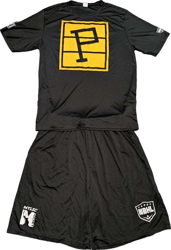 Pittsburgh Pioneers black jersey, front