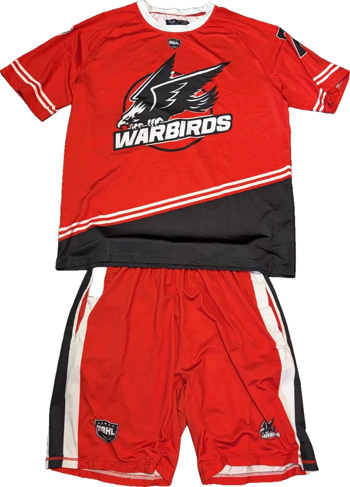 Mon Valley Warbirds red jersey, front